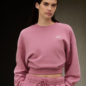 NWT Alo Pink Wild Rose Cropped Accolade 💕